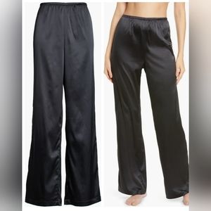 SHINE SATIN LOUNGE PANTS IN ONYX/ 4x/ NWT